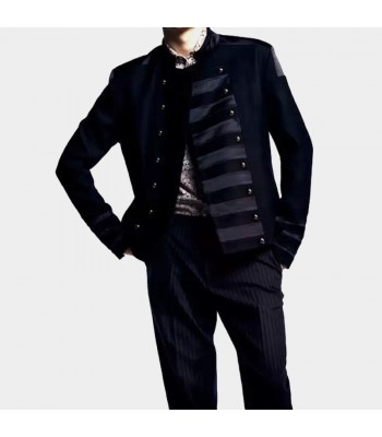 Men's Gothic Velvet Coat | Black Long Jacket For Formal, Casual & Steampunk Looks